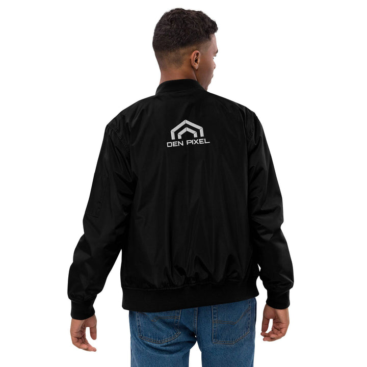 Men's premium recycled bomber jacket - DEN PIXEL STYLE