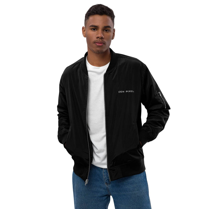 Men's premium recycled bomber jacket - DEN PIXEL STYLE