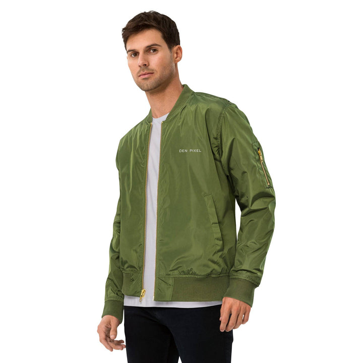 Men's premium recycled bomber jacket - DEN PIXEL STYLE