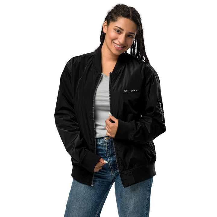 Women's premium recycled bomber jacket - DEN PIXEL STYLE
