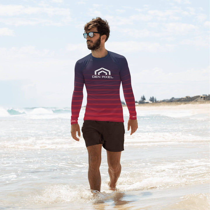Men's Rash Guard  gradient color - DEN PIXEL STYLE