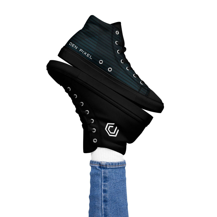 Women’s high top canvas shoes - DEN PIXEL STYLE